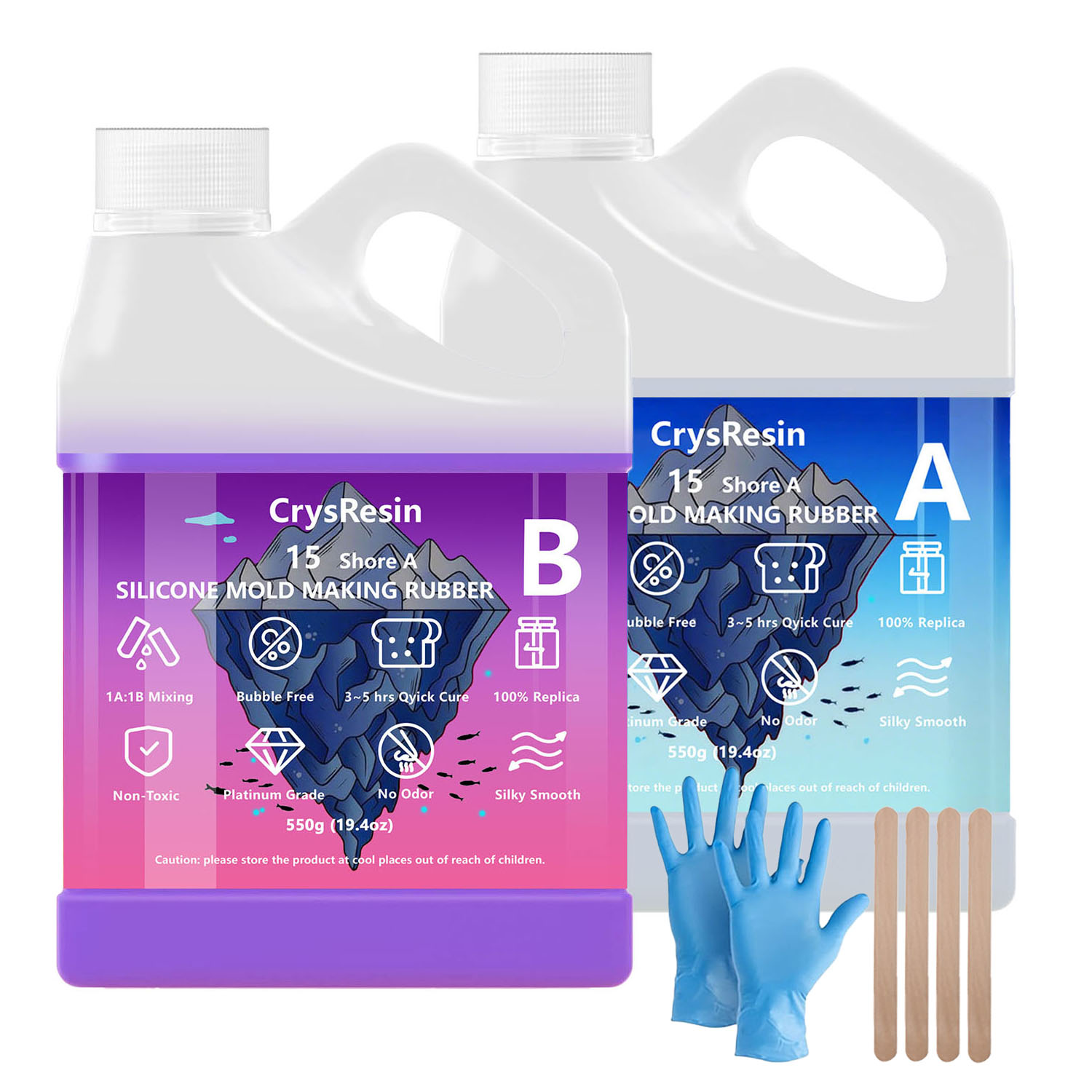 Soap Making Ratios - Lila Flüssiges Silikonkautschuk 1:1 Mischungsverhältnis Visuelles