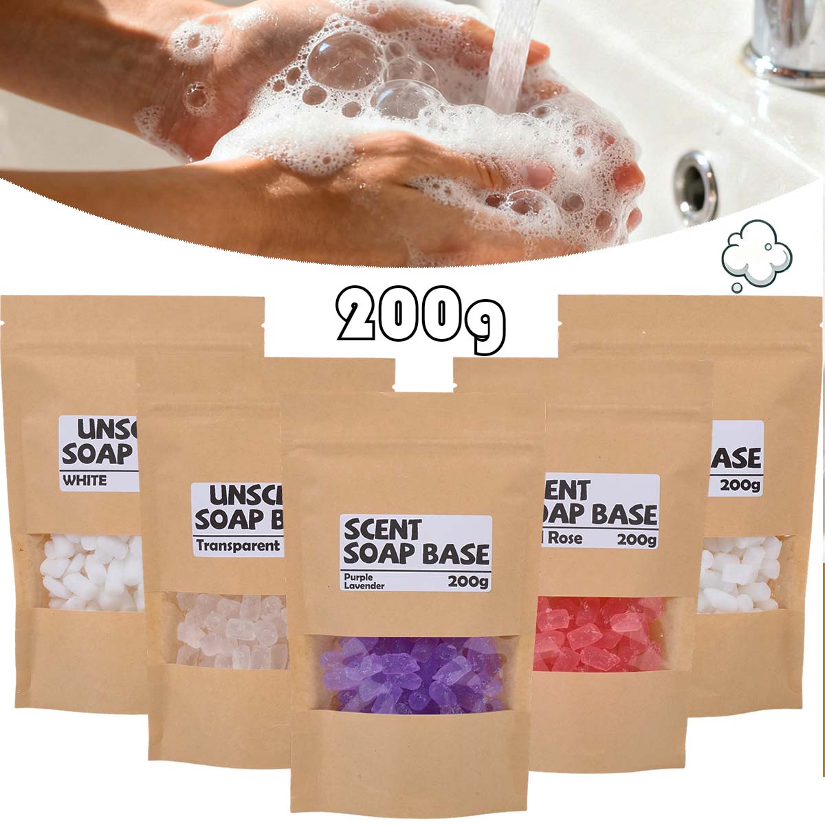 Soap Making Goats Milk - 200g Duftseife Basis Glycerin Schmelzeife Machen
