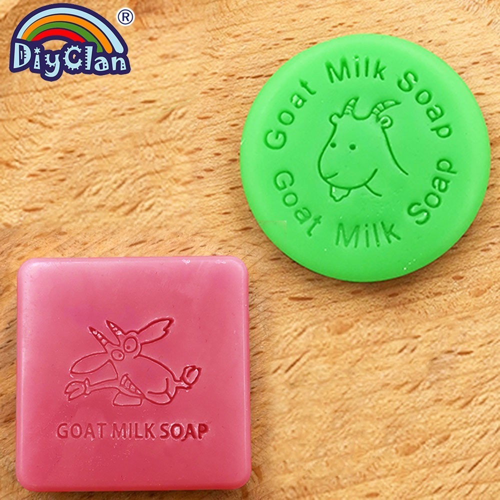 Soap Making Goats Milk - 2 Stile Ziegenmilch Handgemachter Acryl-Seifenstempel Benutzerdefiniertes
