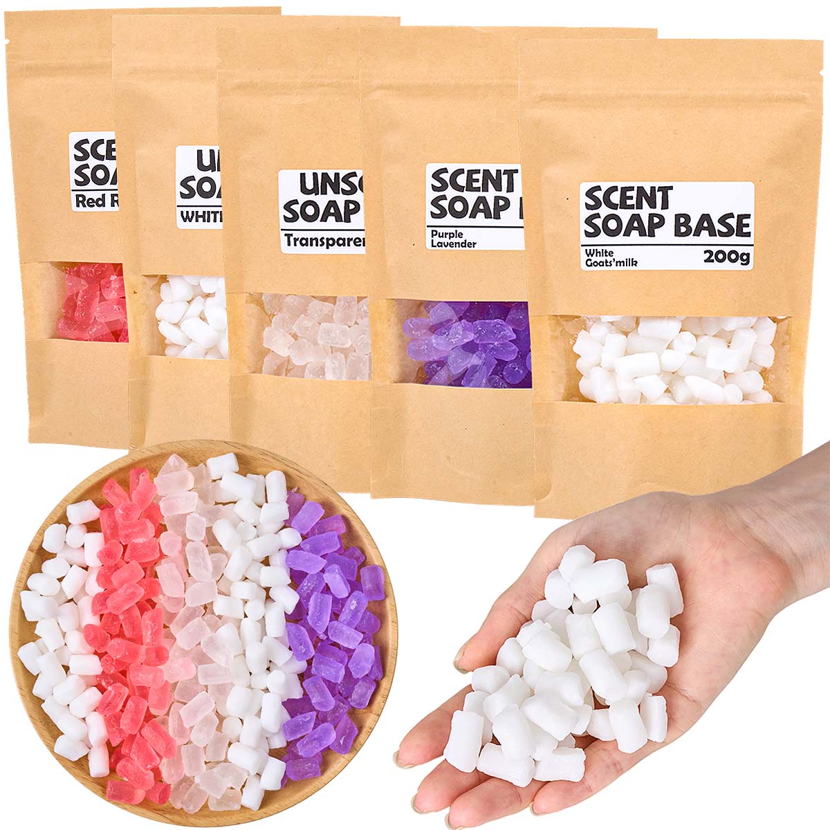 Soap Making Goats Milk - 200g Farbe Glycerin Seifenbasis DIY handgemachte