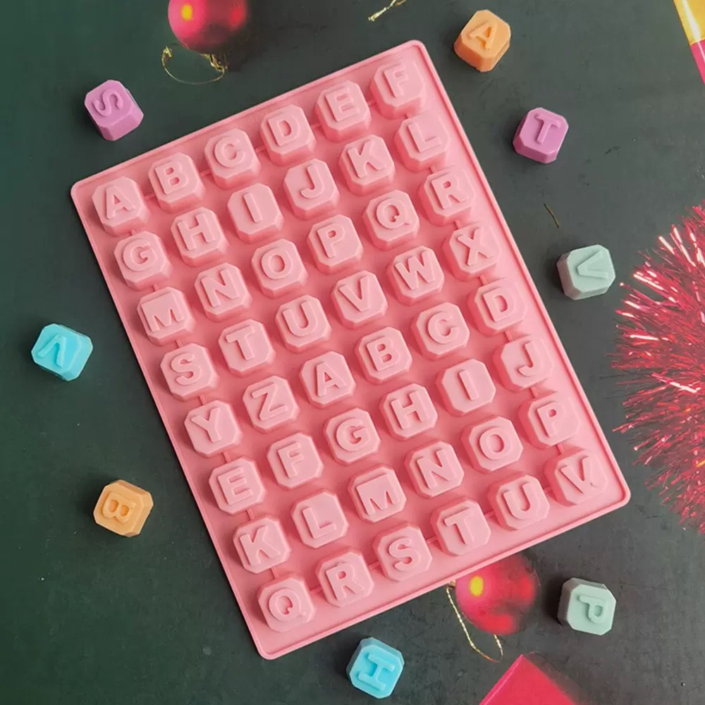 Soap Mold Silicone Loaf - 48-Buchstaben Enghish Alphabet Buchstaben Silikonform Seifenform