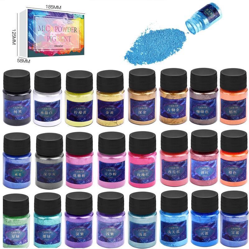 Mica Powder Colorant - 24 farben Epoxy Harz Farbstoff Glimmer
