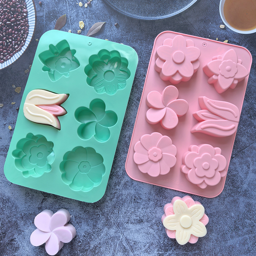 Soap Mold Silicone Loaf - Verschiedene Blumen-Silikonformen, Blumenförmige Backformen Geeignet für
