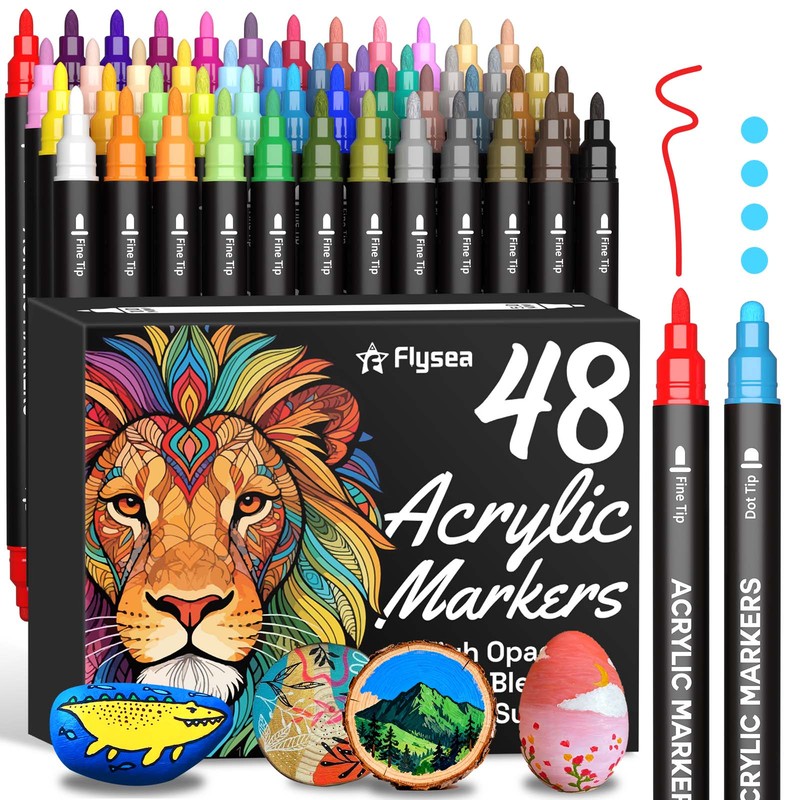 Copic Marker Classic - 24/36/48 Farben Doppelspitzen-Acrylmarker, Feine Spitze &