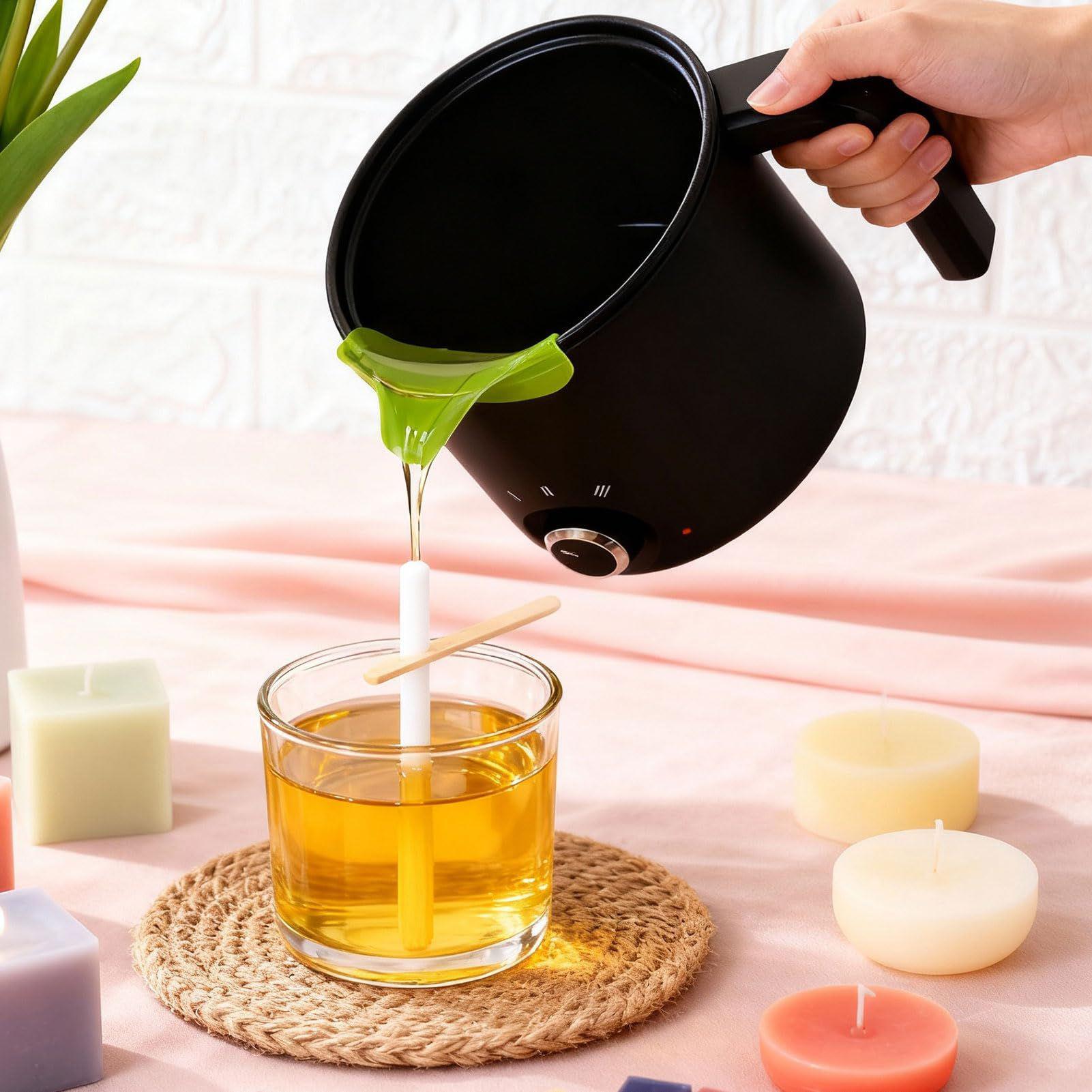 Soap Making Pot - Kerzenwachs-Schmelzer 1,5L Elektrischer Hitzebeständiger Krug-Wachsschmelzer Seifenschmelztopf