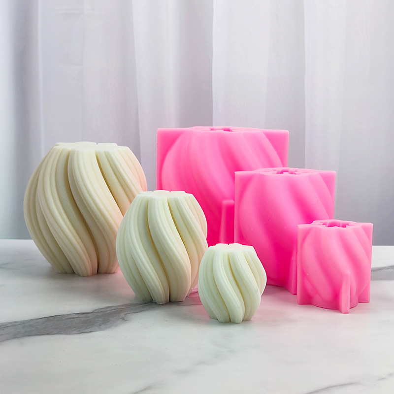 Soap Mold Silicone Loaf - Geometrische gestreifte Säule Kerze Form große