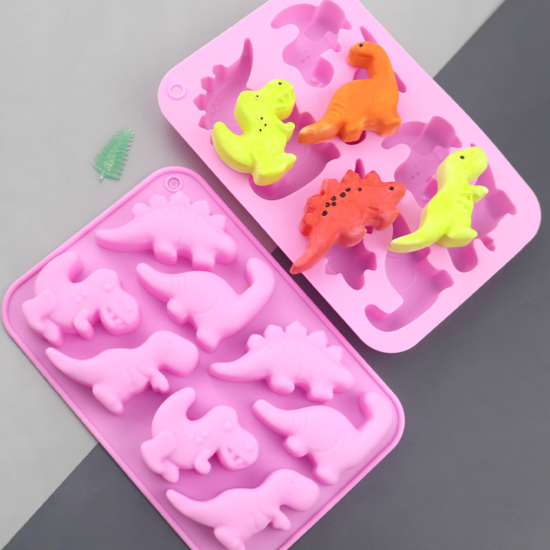 Soap Making Utensils - Blues Großhandel 8 Dinosaurier Cartoon Silikon