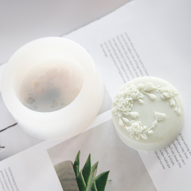 Runde Form Rose Blume handgema – Soap Mold Silicone Loaf Bewertung und Preis