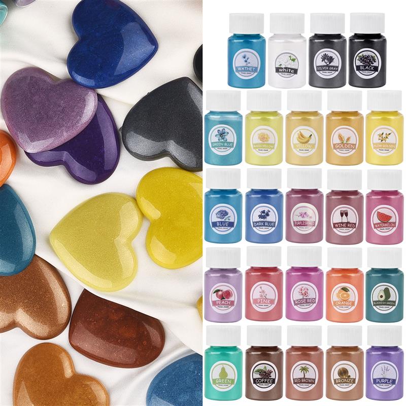 24 farben Epoxy Harz Farbstoff – Mica Powder Colorant Bewertung und Preis