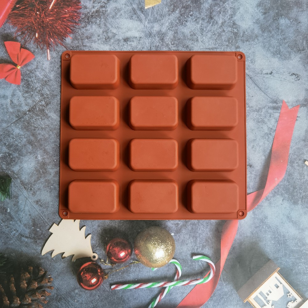 12 Kavität quadratische Siliko – Soap Mold Silicone Loaf Bewertung und Preis