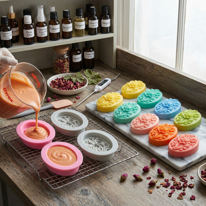 4 Silikonformen in Blumenform, – Soap Making Ins Bewertung und Preis