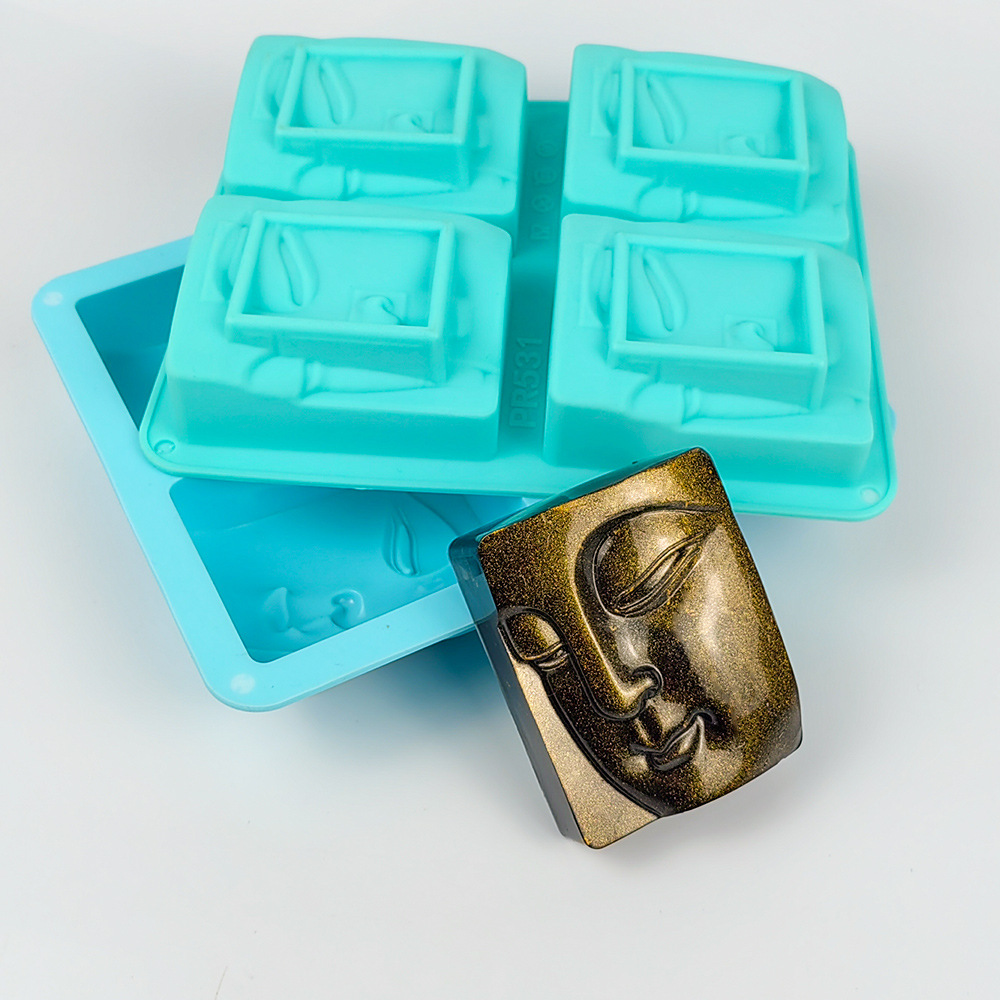 4 Löcher religiöses Porträt Se – Soap Mold Silicone Loaf Bewertung und Preis